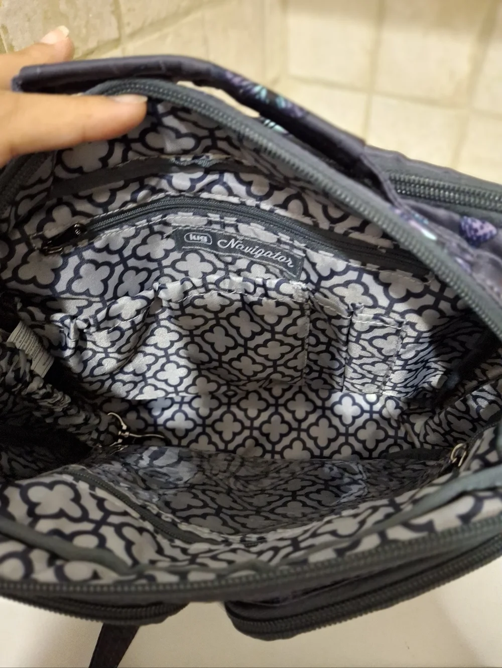 Lug Navigator Butterfly Print Crossbody Bag